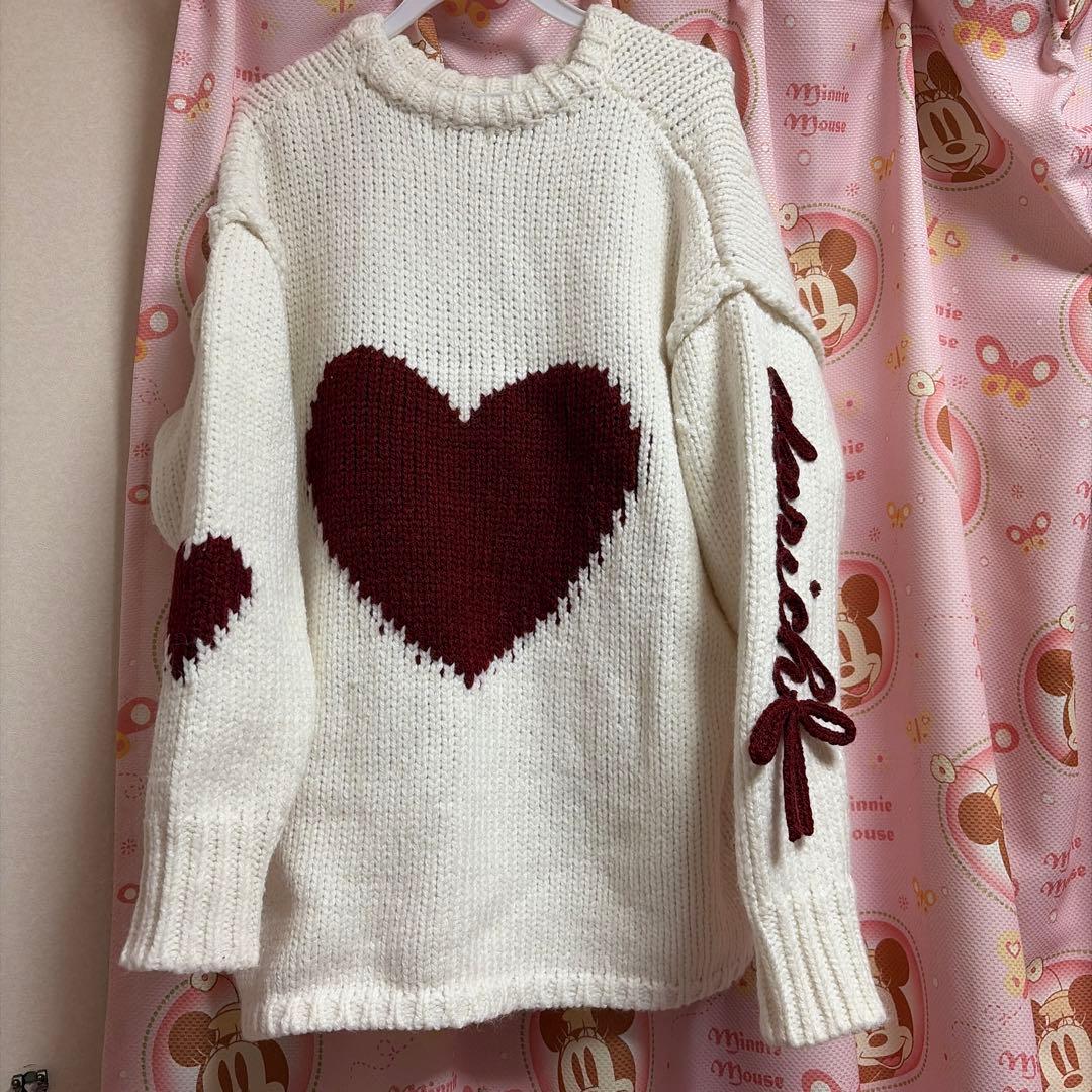 ハートロゴローゲージニットチュニック