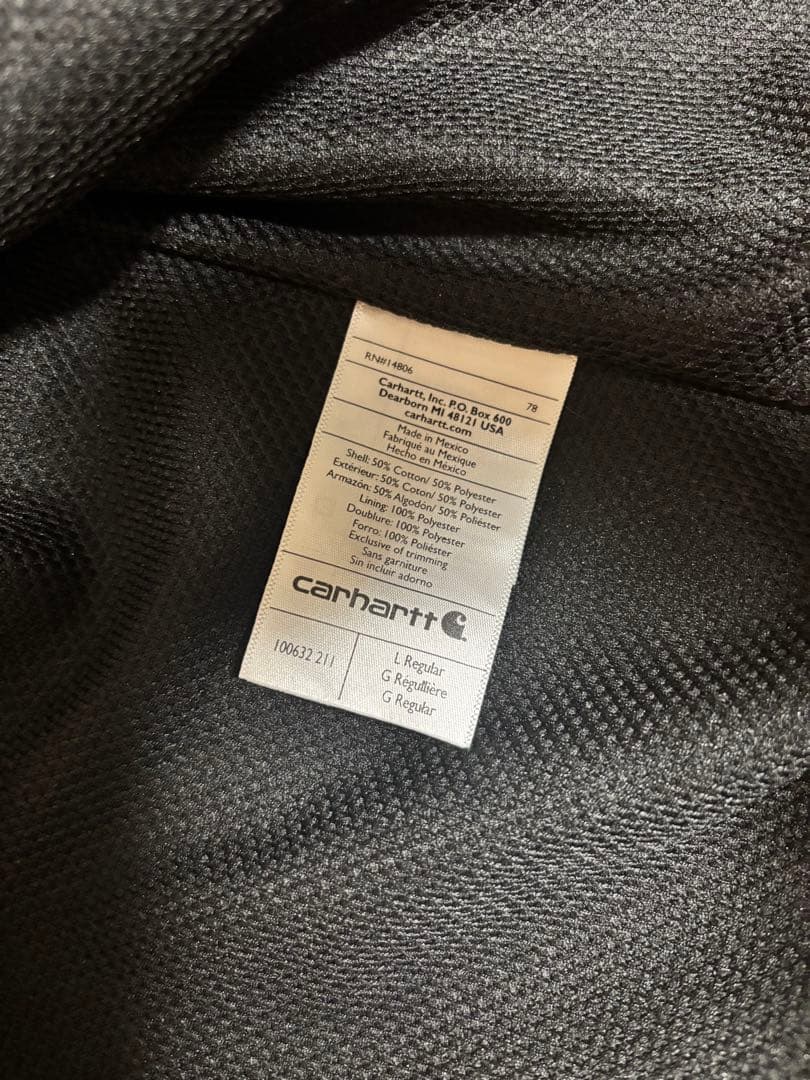 Carhartt Lサイズ ブラウン フルジップパーカー