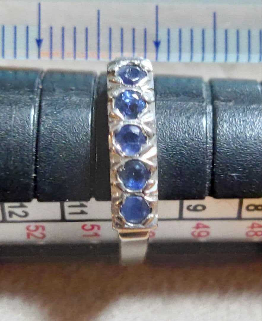 pt850 ブルーサファイア リング