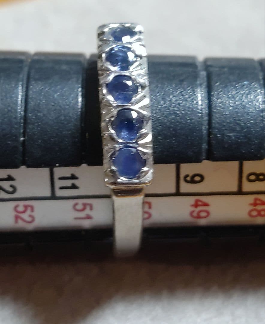 pt850 ブルーサファイア リング