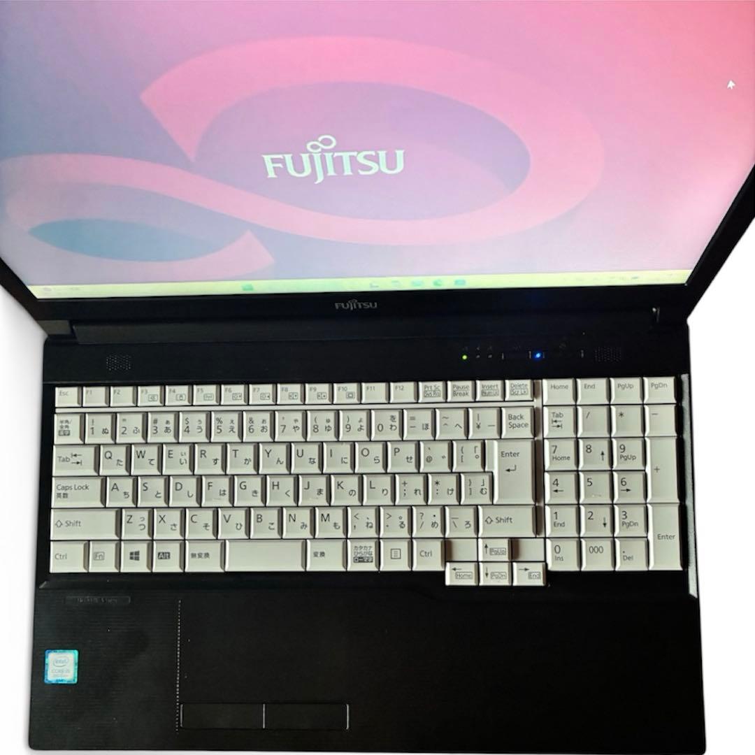 【美品】富士通 Lifebook A579 大容量SSD476GB 白キーボード