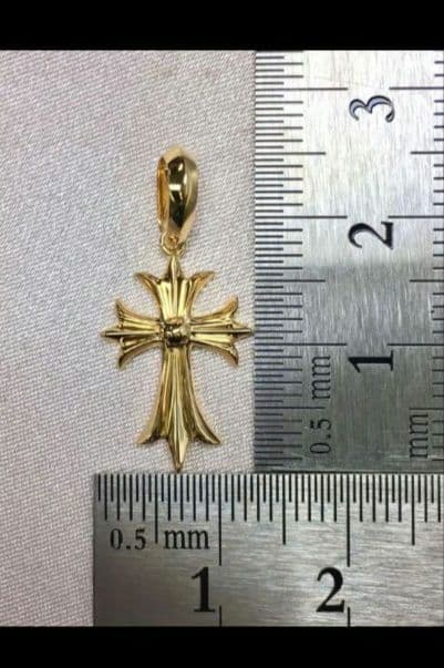 K18 金無垢 クロス ペンダントトップ 1.9g