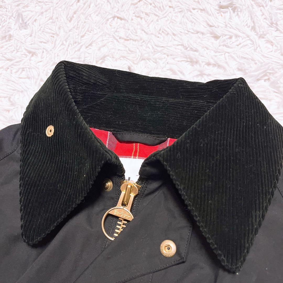 フレームワーク BARBOUR オーバーサイズ コート 黒 チェック バブアー