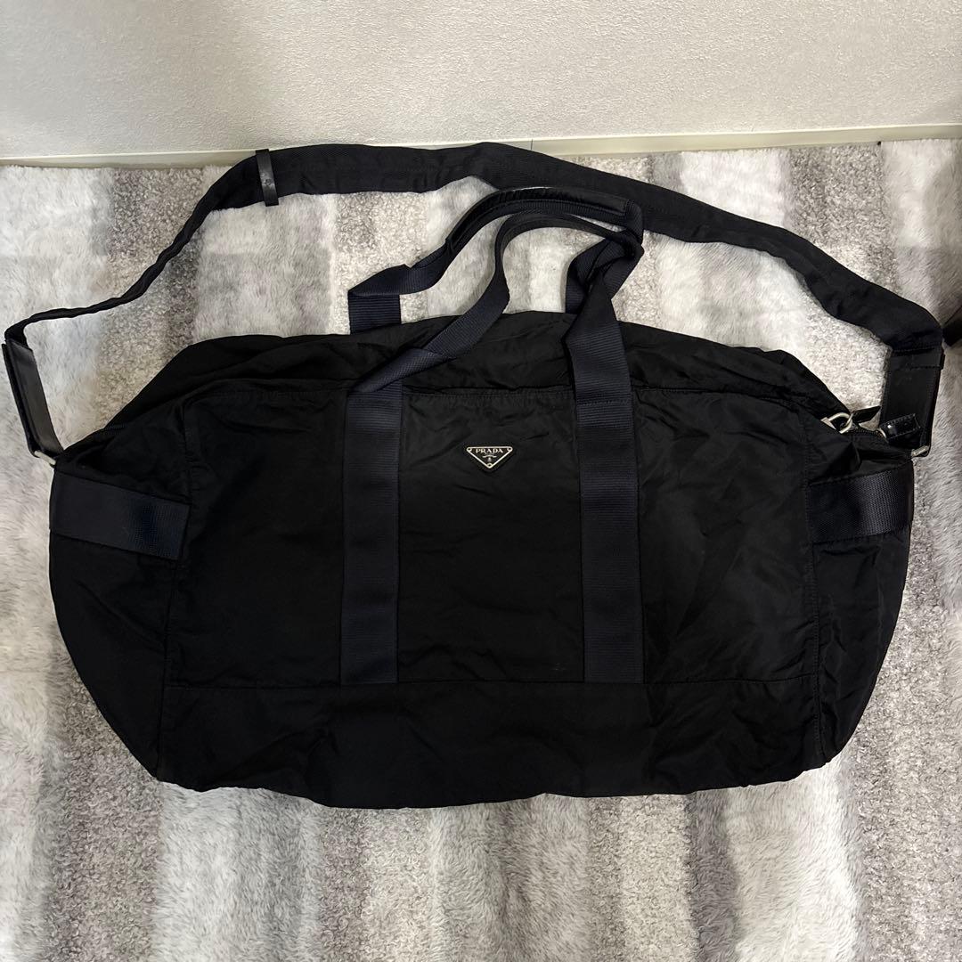 PRADA ボストンバック ショルダー 2way 三角ロゴ 白タグ