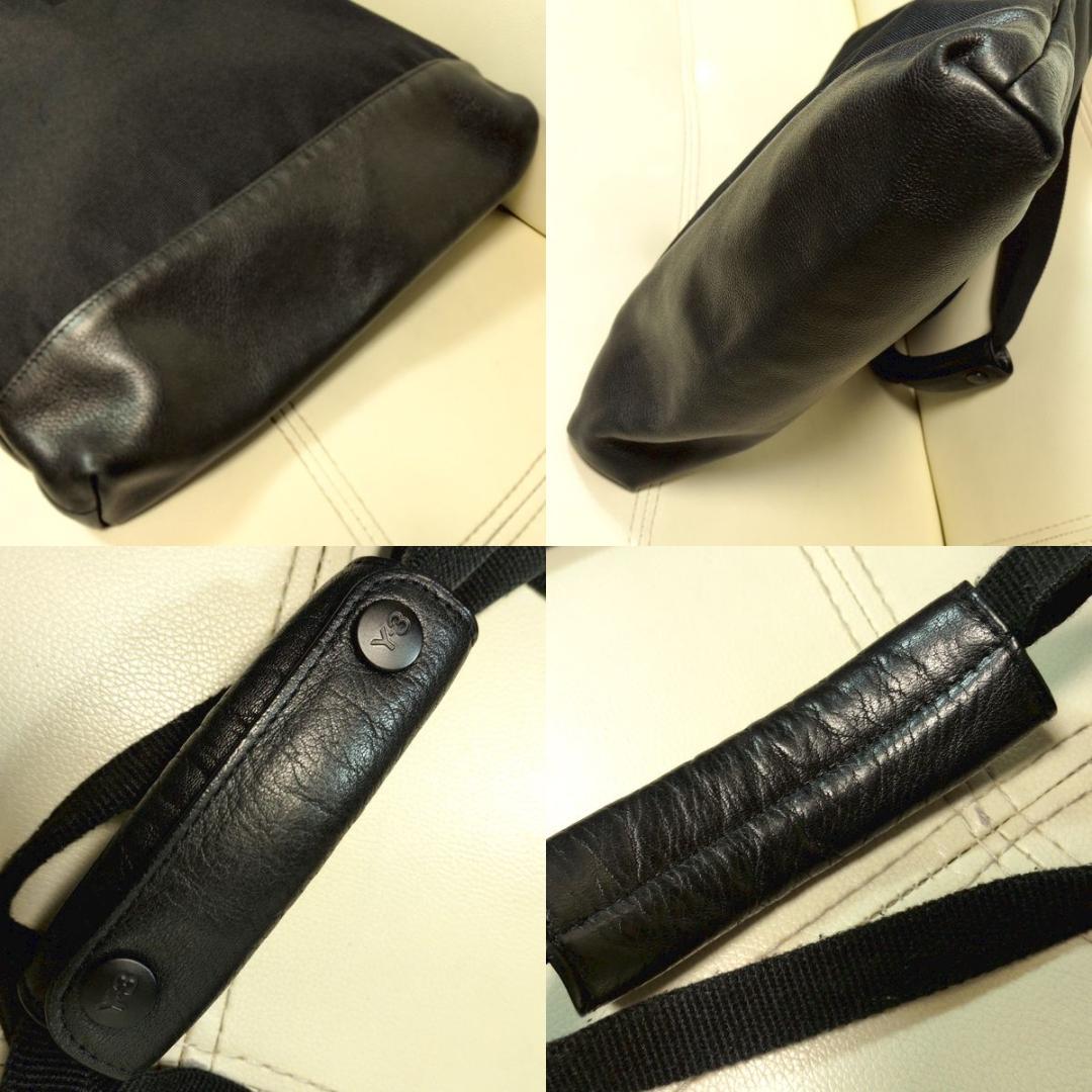 Y-3 クラシックトートバッグ 部分レザー ロゴ ワイスリー HM8366