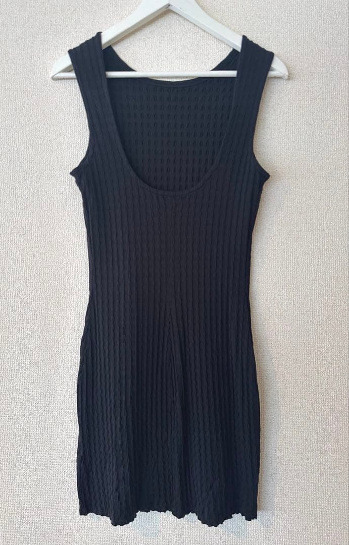 The row ザロウ　ブラック ノースリーブワンピース M パーティ