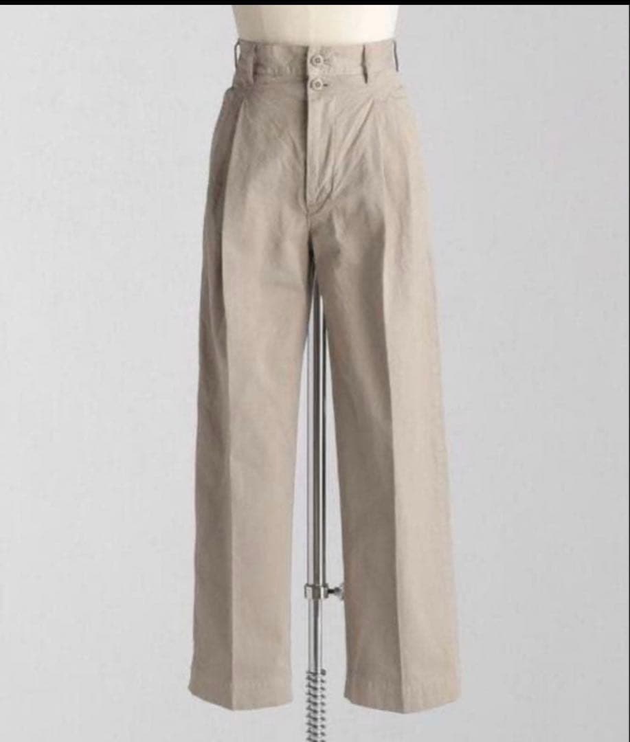 LOEFF コットンツイル2タックパンツ