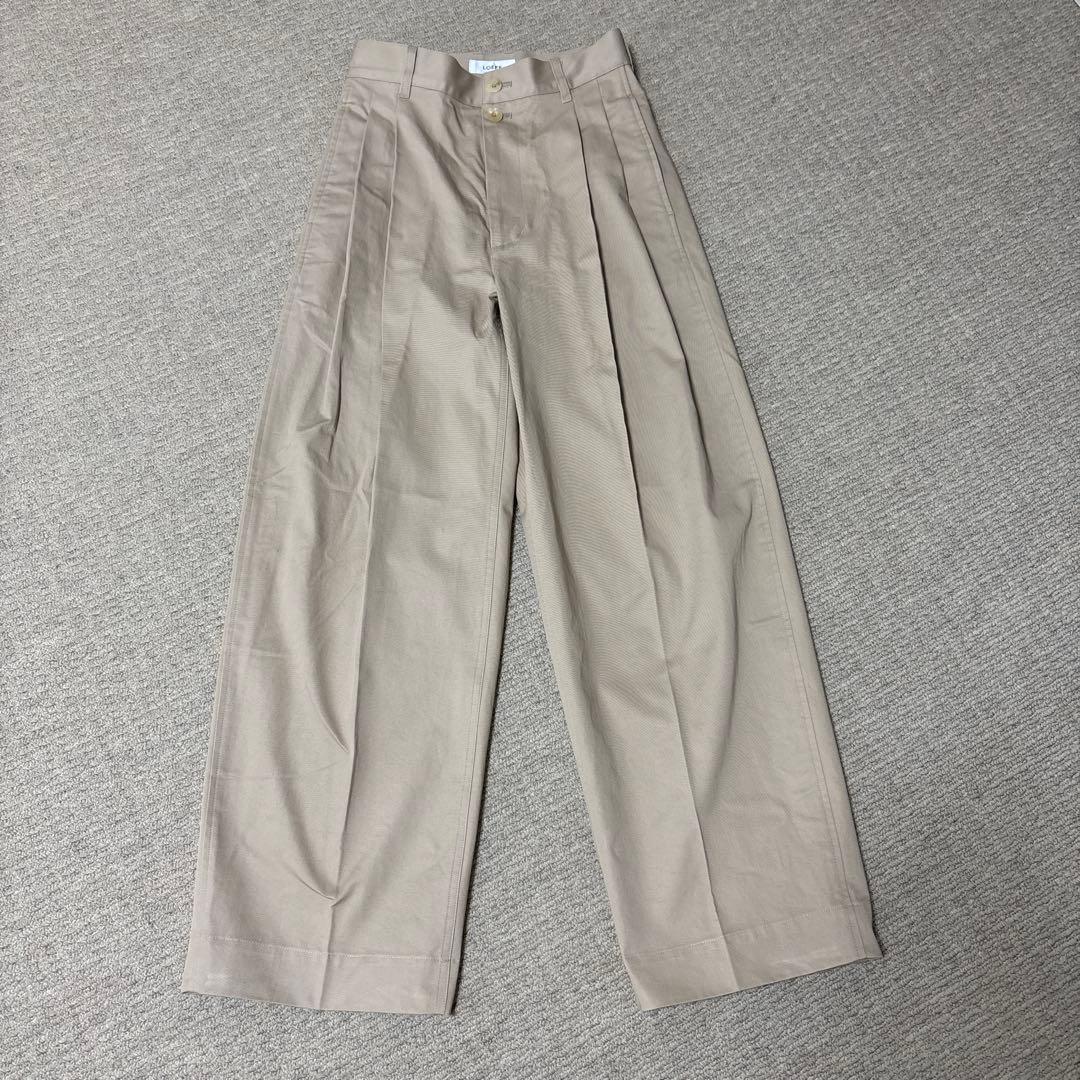 LOEFF コットンツイル2タックパンツ
