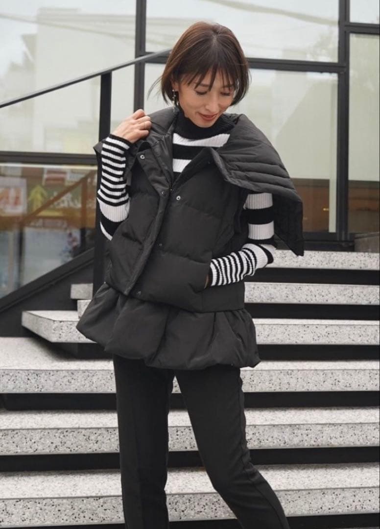 ら*ー様 【美品】TREFLE +1 トレフル 4wayダウンジャケット　黒 0