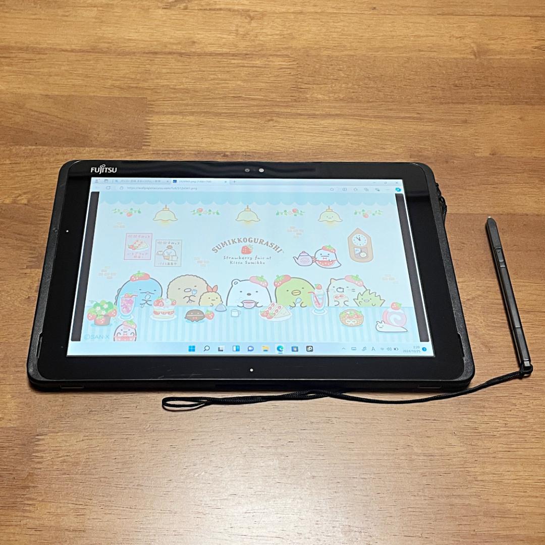 お絵描きイラストに！富士通タブレット✨ワコムのタッチペン付き Windows11