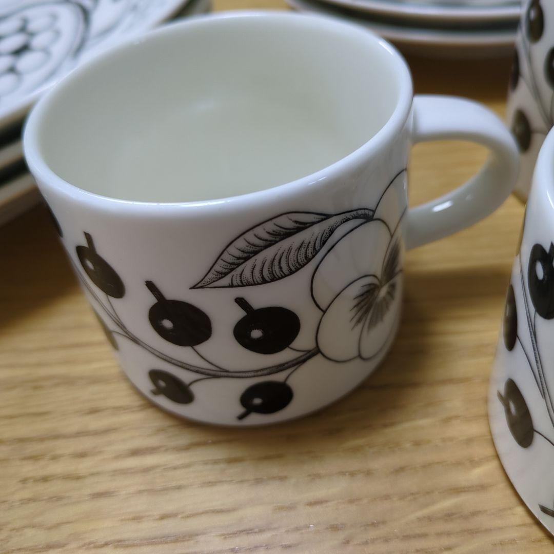 ちーたん様　ARABIA　１１点　ブラックパラティッシ　プレート　コーヒーカップ