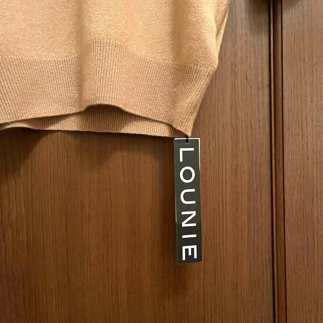 ✨新品✨LOUNIE ルーニィ 半袖ニット カシミヤ100% キャメル Fサイズ