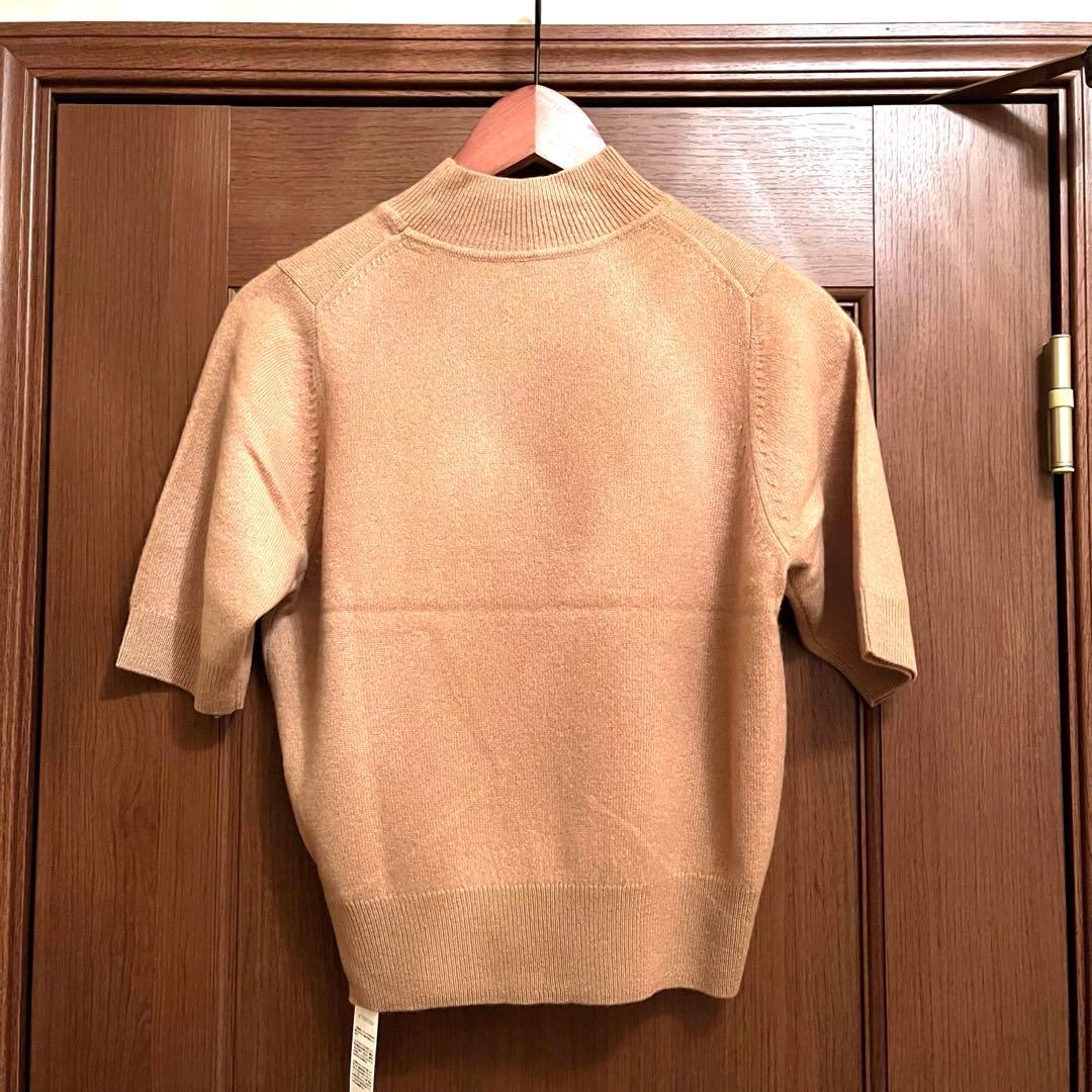 ✨新品✨LOUNIE ルーニィ 半袖ニット カシミヤ100% キャメル Fサイズ