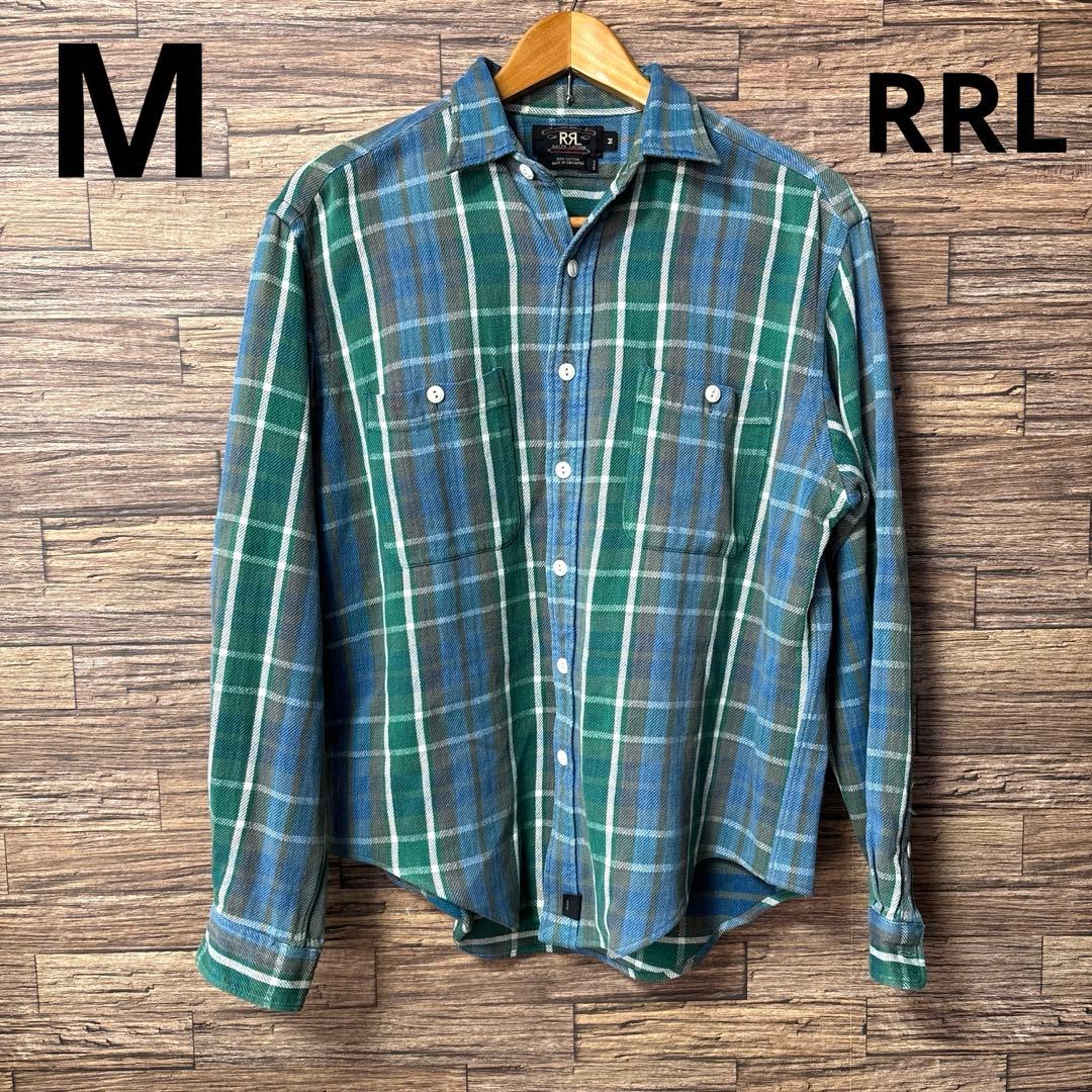 RRL ダブルアールエル ネルシャツ 三つ星タグ　M