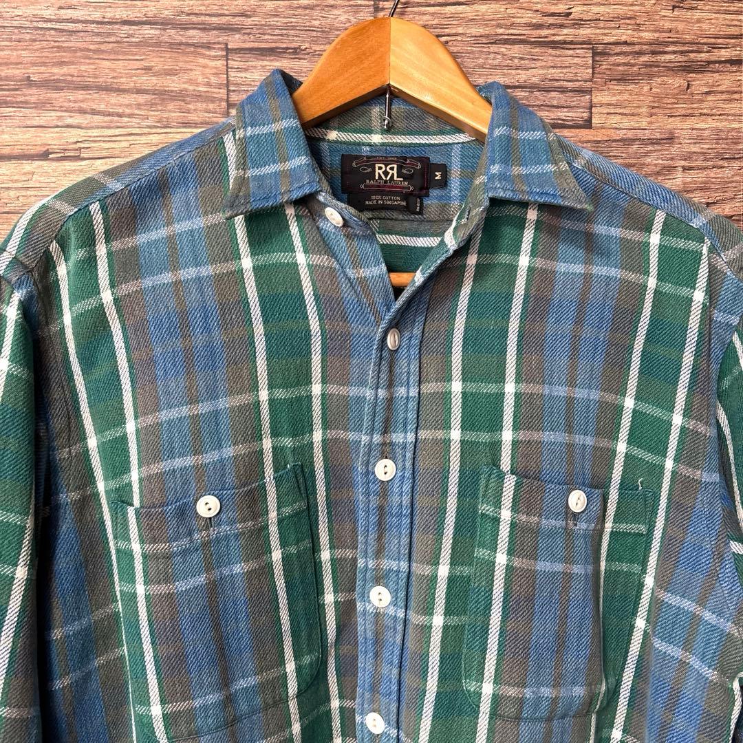 RRL ダブルアールエル ネルシャツ 三つ星タグ　M