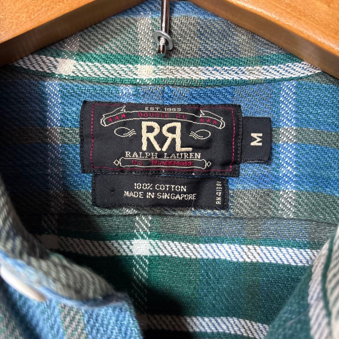 RRL ダブルアールエル ネルシャツ 三つ星タグ　M