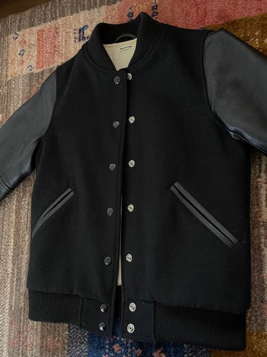 FREAK'S STORE スタジャン ウール レザー ブラック