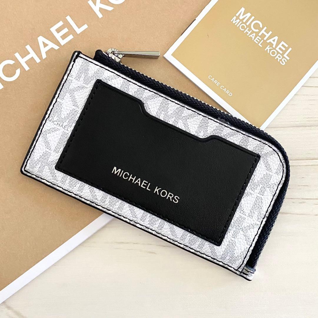 新品 MICHAEL KORS ケース 定期入れ 小銭入れ財布 ホワイト