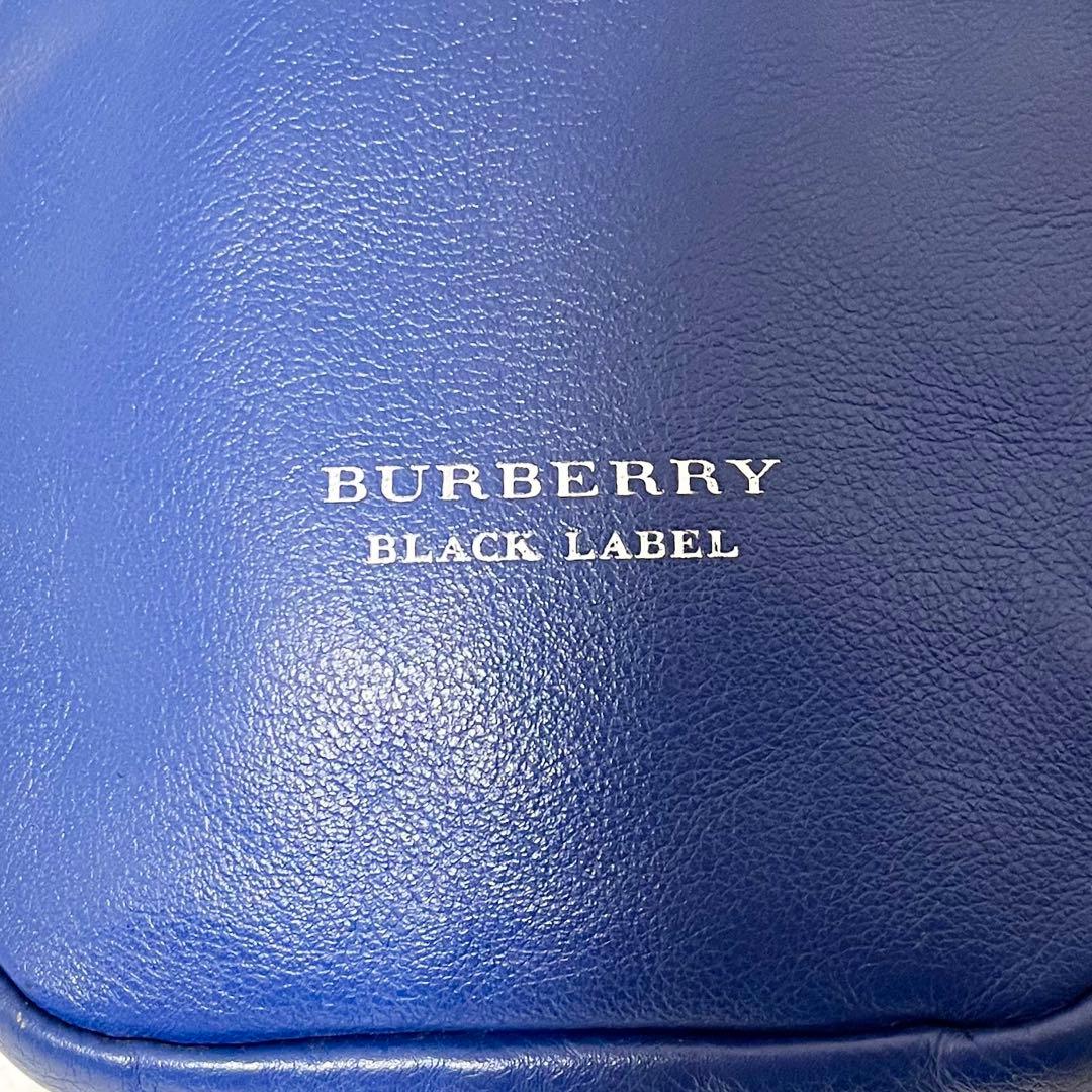 ✨希少✨BURBERRY メンズ ビジネス レザー ボディバッグ ロイヤルブルー