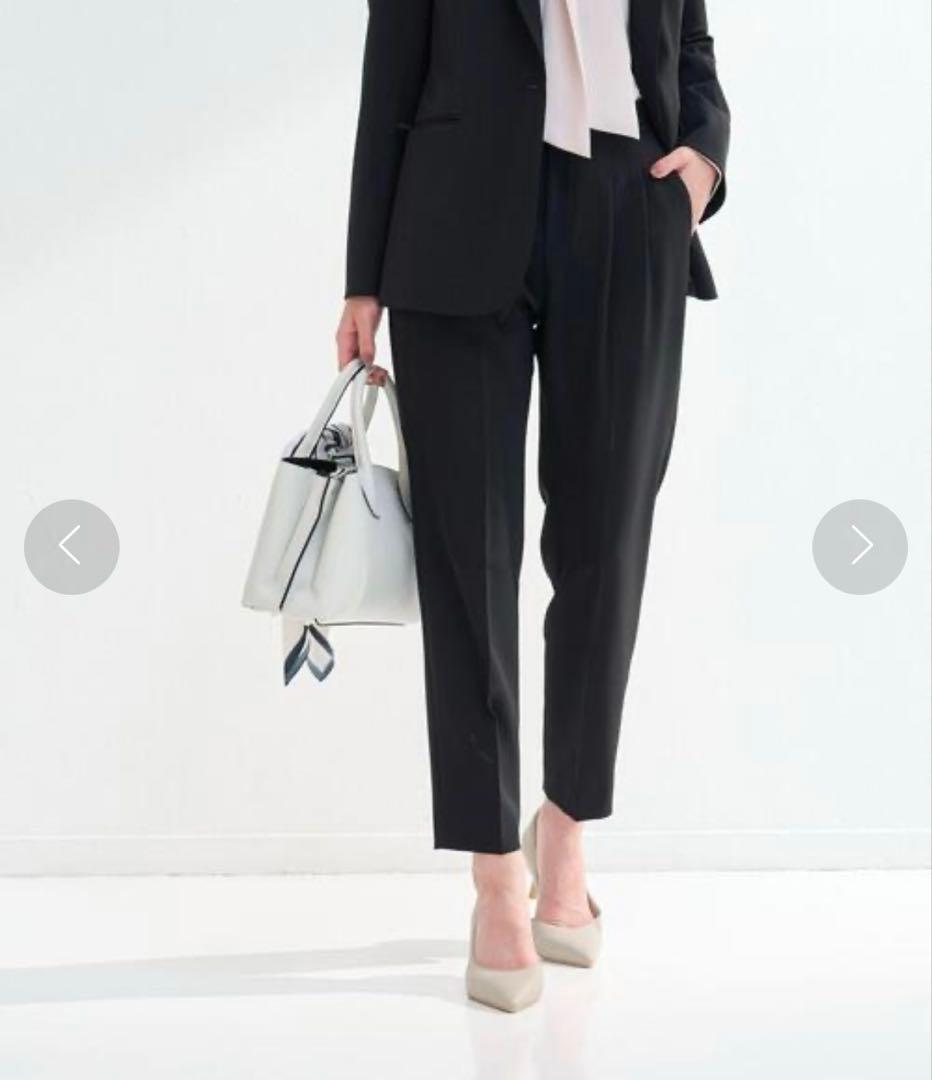 グリーンレーベルリラクシング　スーツ　テーラード　ブラック　パンツ　セット