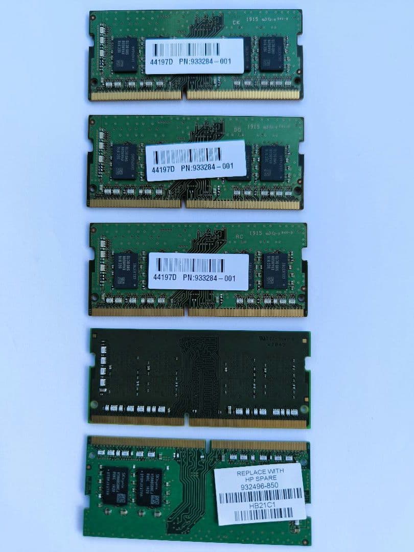 8GBメモリ SO-DDR4 5枚セット