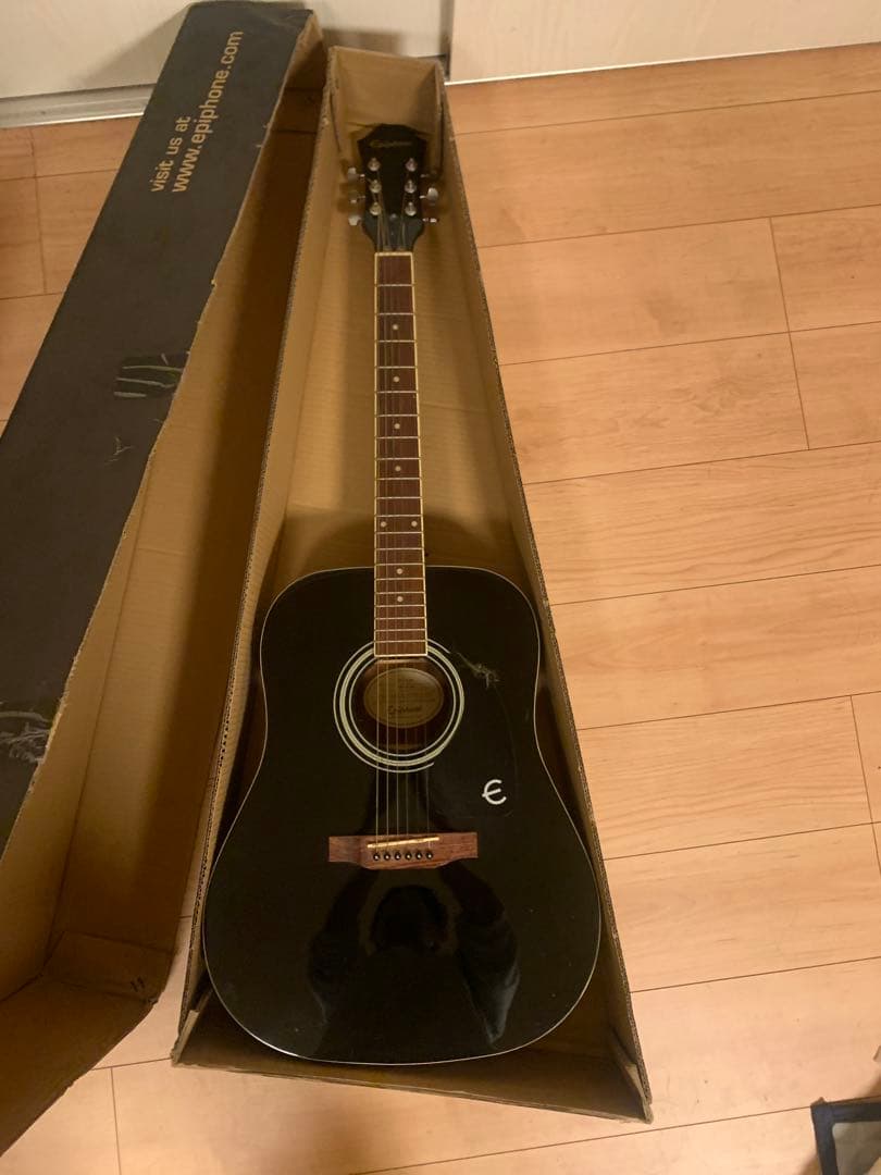 エピフォン アコースティックギター 黒　DR-100 EB 箱付き