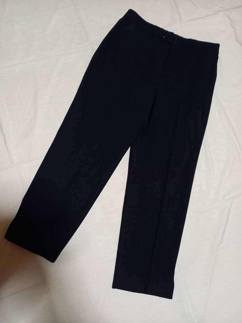 UNTITLEDノーカラージャケット パンツ スーツ 大きいサイズ42　手洗い