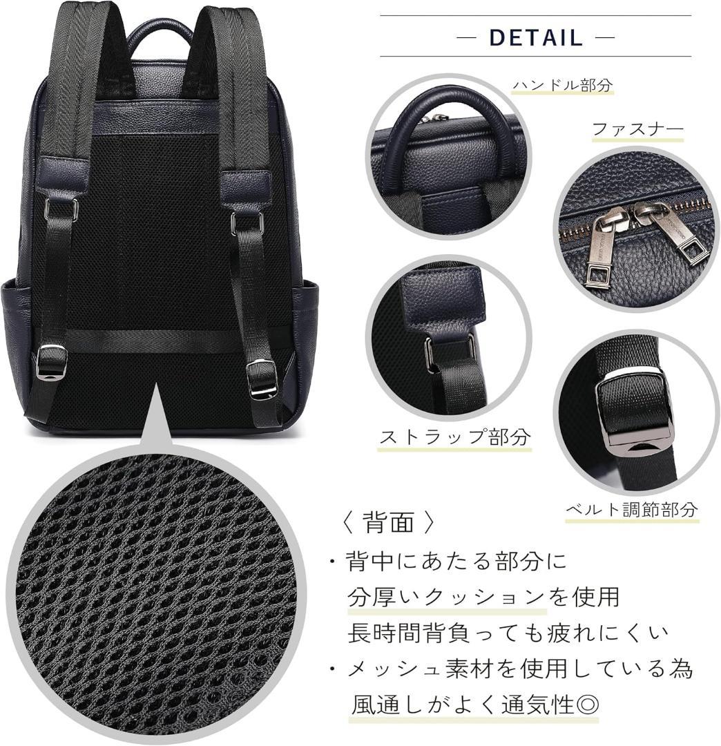 [グッシオ イタリー] 本革 バックパック メンズ リュックサック レザー A4