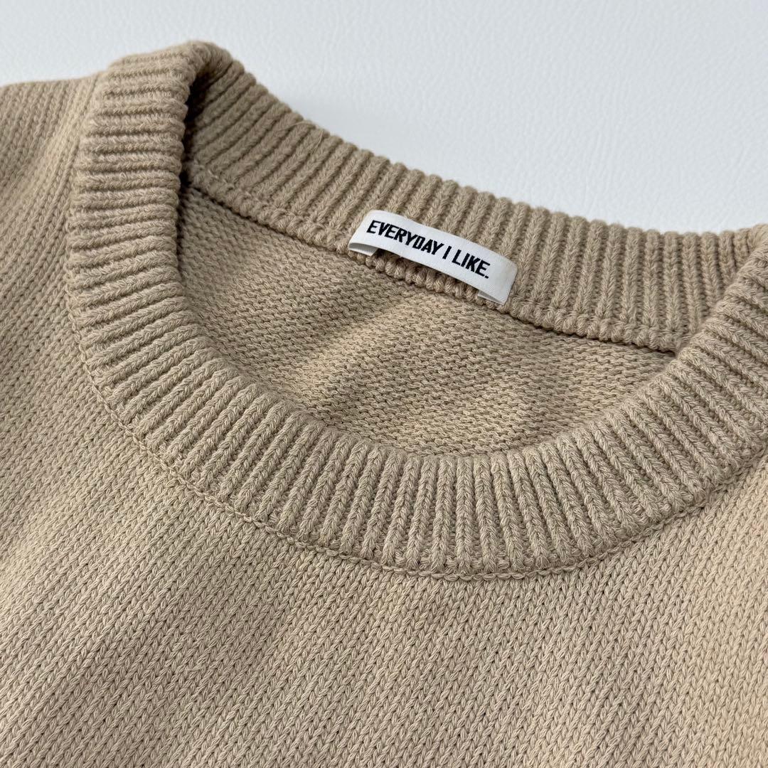 エブリデイアイライク　クルーネックニット　ミドルゲージ　ドゥーズィエムクラス