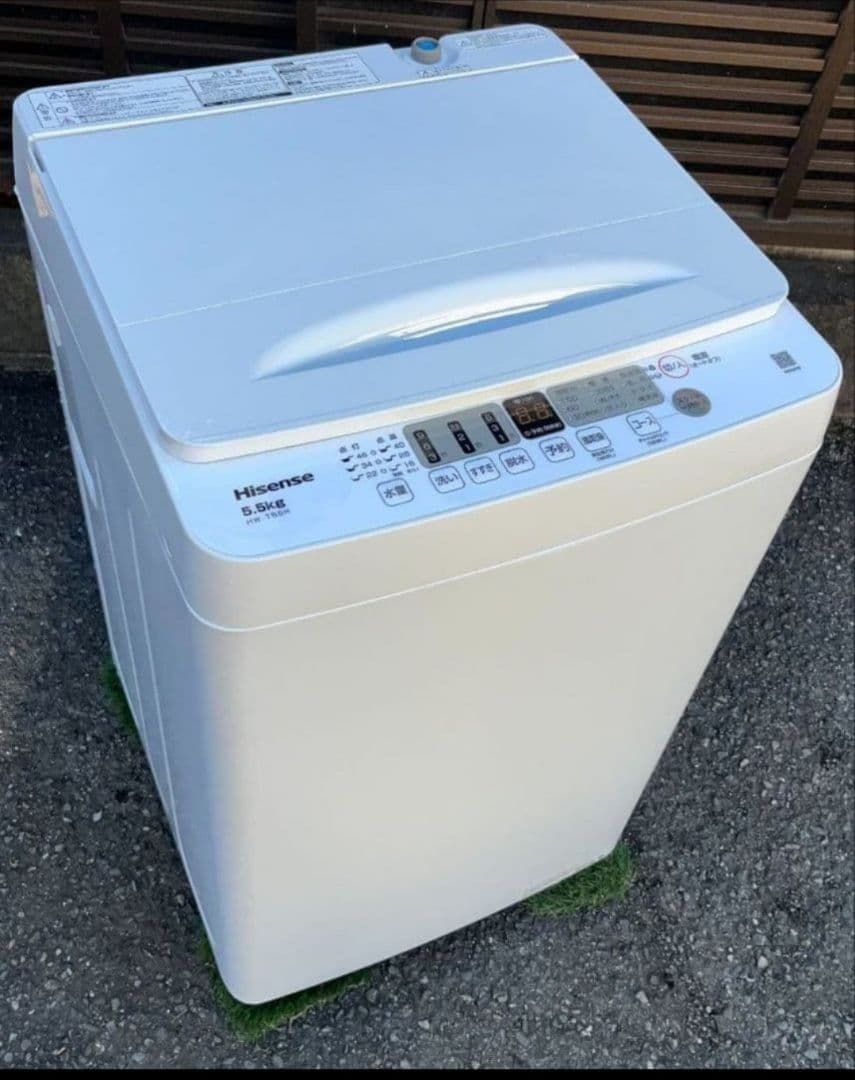ハイセンス洗濯機 5.5kg立体シャワー水流風乾燥機能付き　2024年製