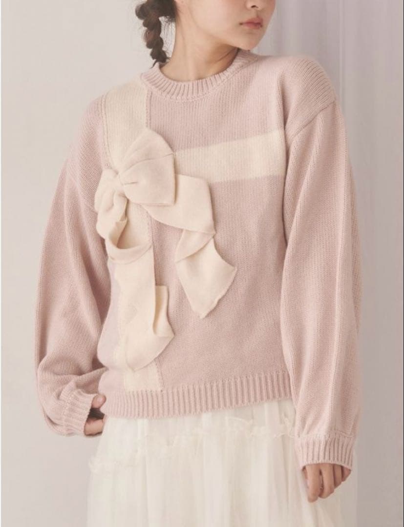 merry jenny プレゼントリボンニット