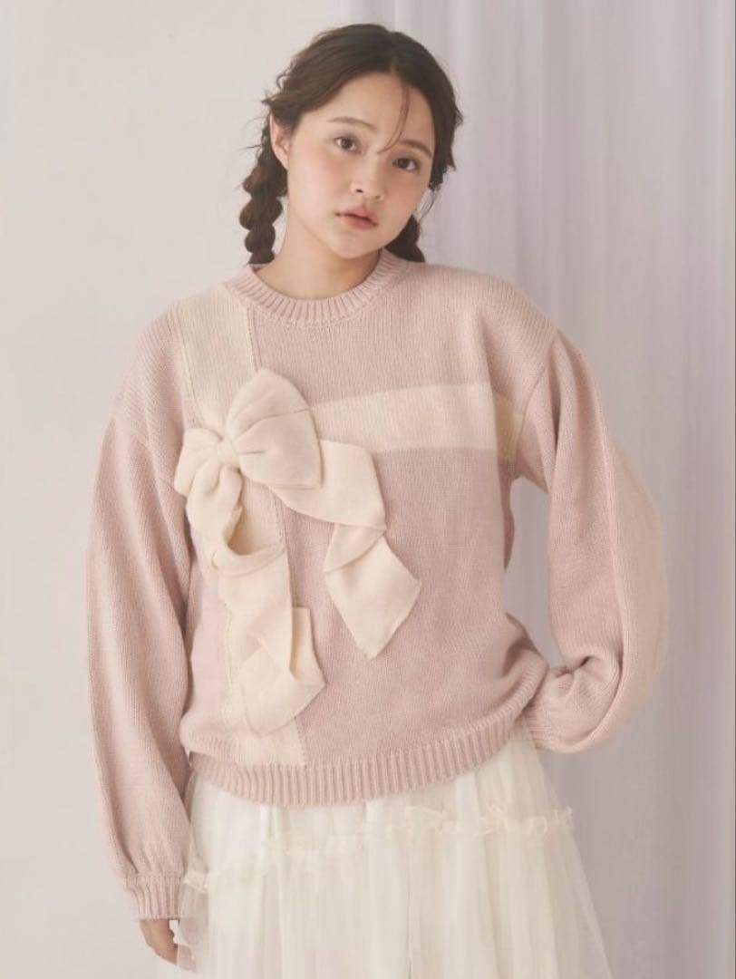 merry jenny プレゼントリボンニット