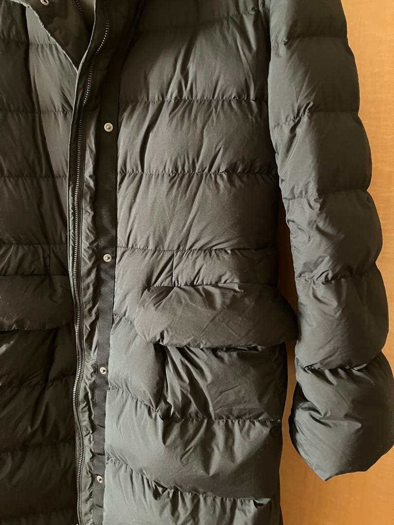 美品★ユニクロ +J ウルトラライトダウンフーデットコート 黒　Ｌサイズ