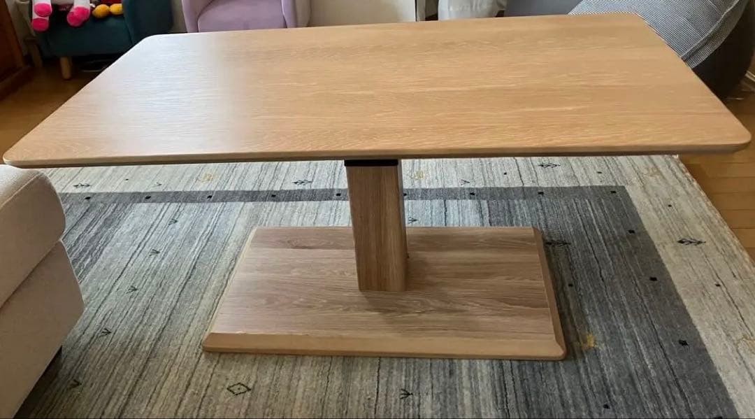 ⭐︎美品⭐︎シギヤマ家具　昇降センターテーブル　ナチュラル木製長方形