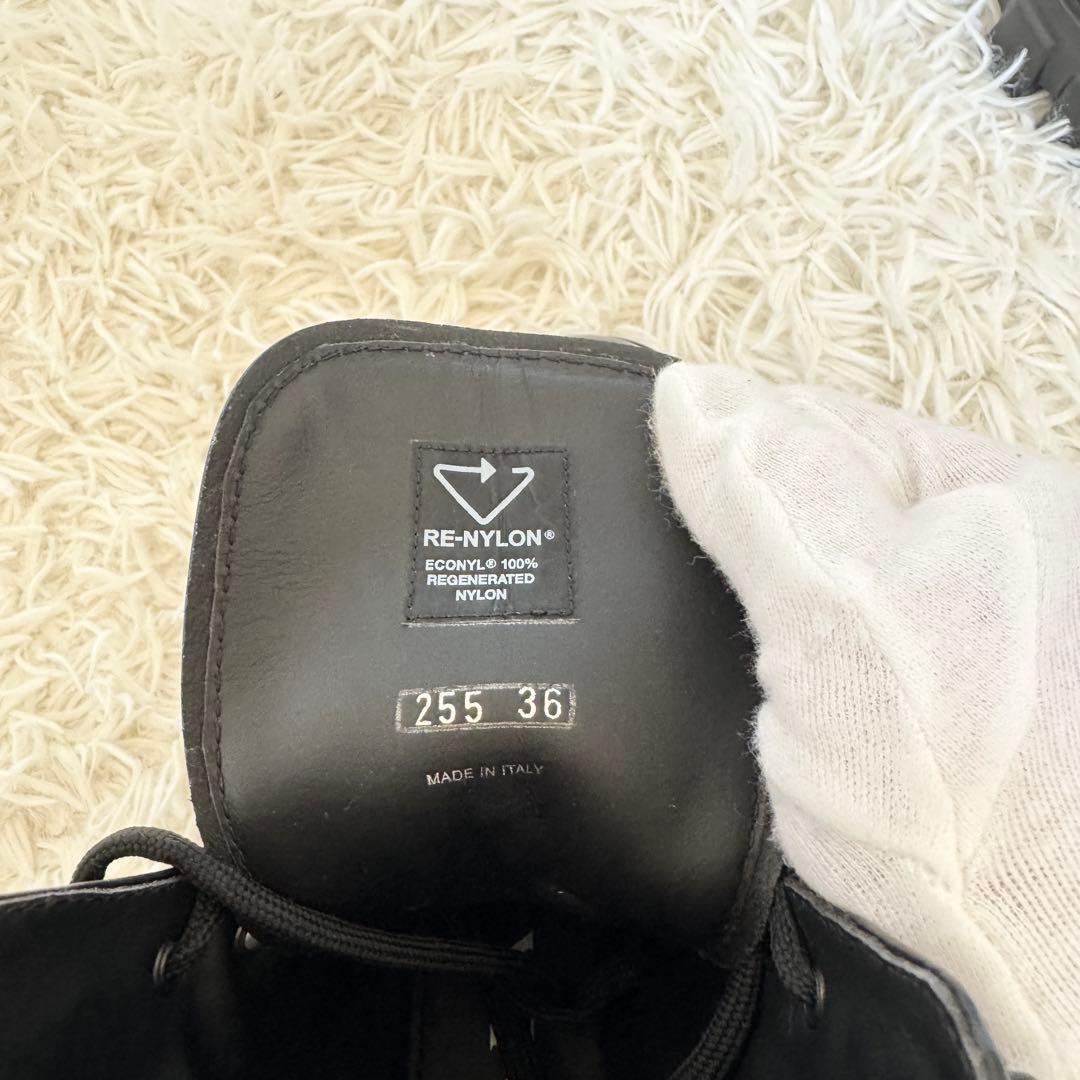 新品未使用　リナイロン　プラダ　モノリス　ブーツ　ブラック　23cm　ハイカット