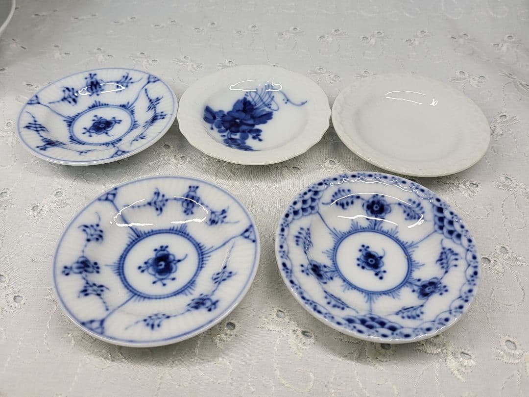 美品✨ロイヤルコペンハーゲン ブルーフルーテッド 豆皿 バタープレート 5枚