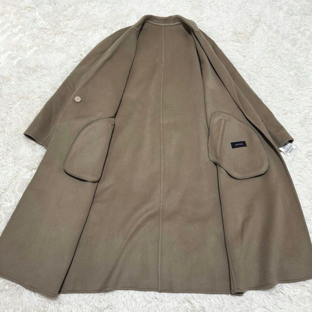 【新品タグ付✨】UNTITLED リバー素材 オーバーチェスターコート L