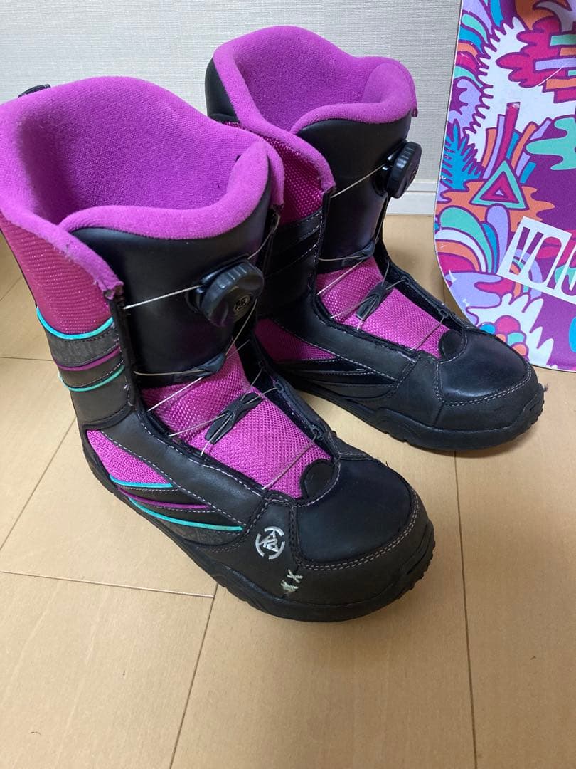 3点セットキッズ用K2 スノーボード ビンディング ブーツセット