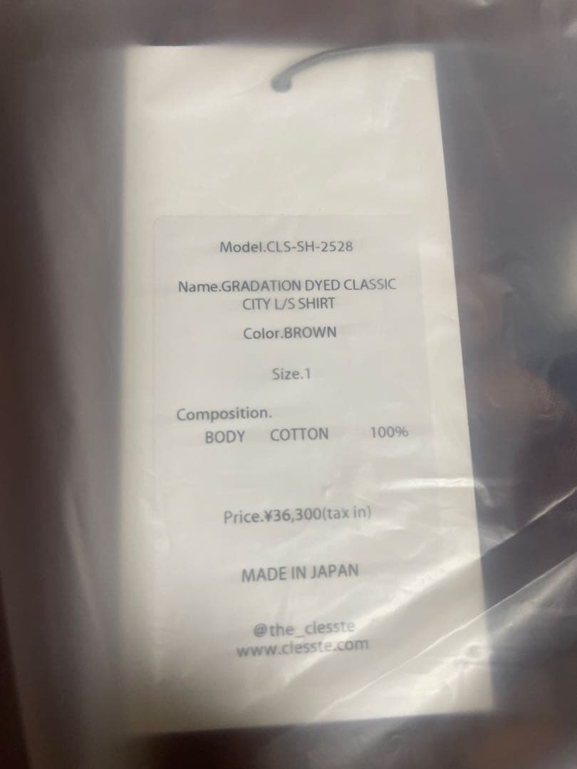 トップス Clesste GRADATION DYED CLASSIC CITY L/S