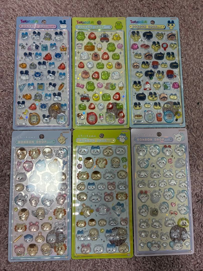 パ*ス様 ボンボンドロップシール たまごっち　ちいかわ　6枚