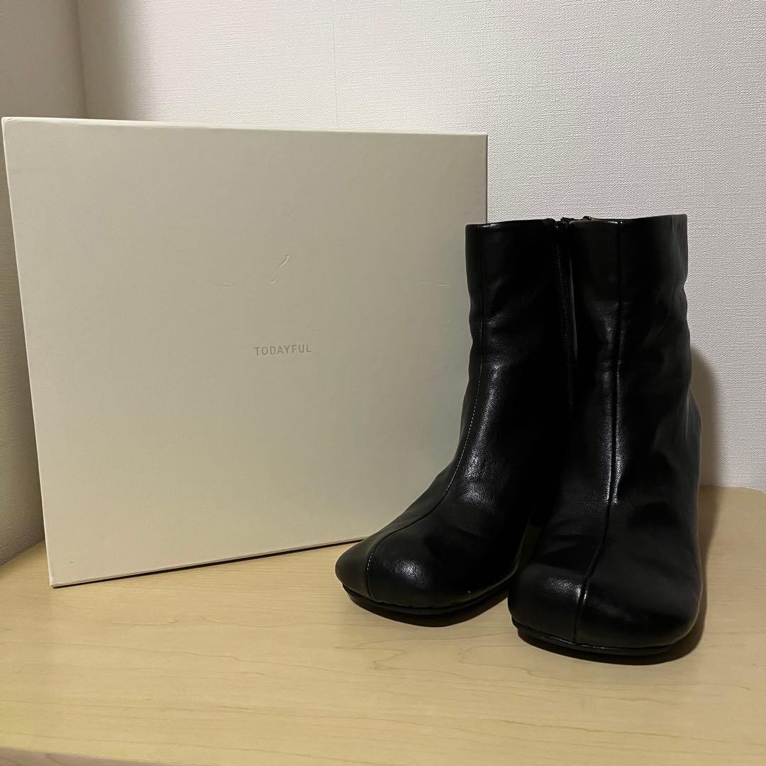 【美品】todayful スクエアショートブーツ 38