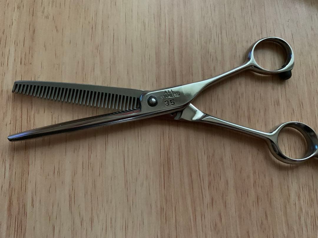研ぎ済　美品　OK REG セニングシザー 35目