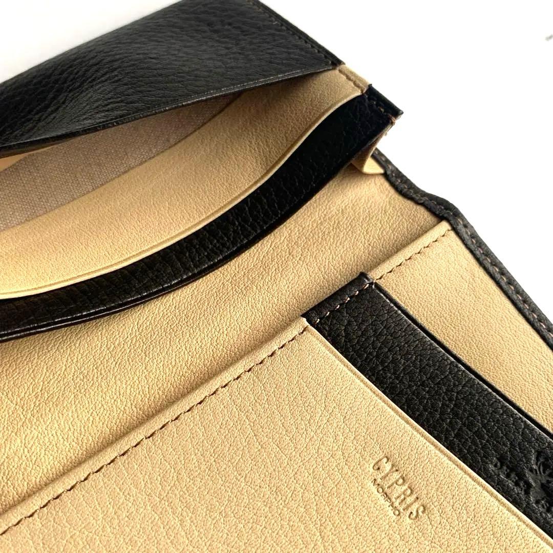 新品未使用 CYPRIS 名刺入れ キプリス2223 本革 ブラックレザー