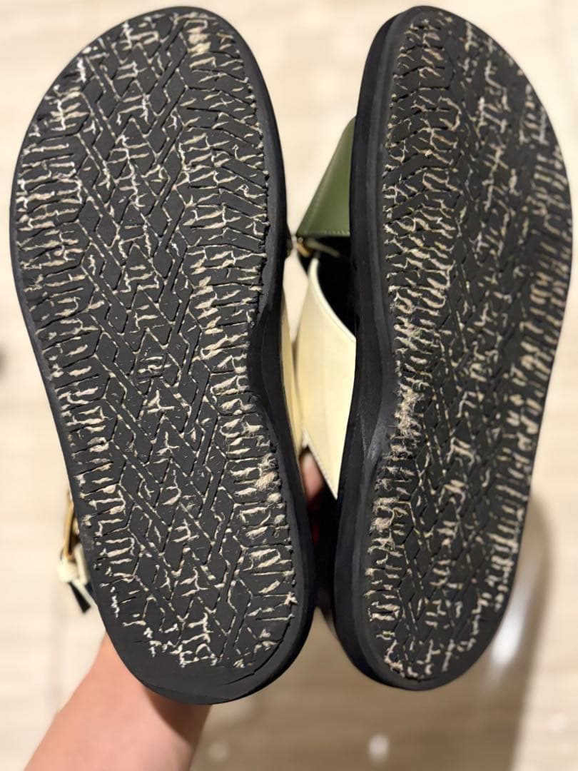 MARNI⭐️fussbetサンダル オフホワイト×カーキ　35.5 送料込