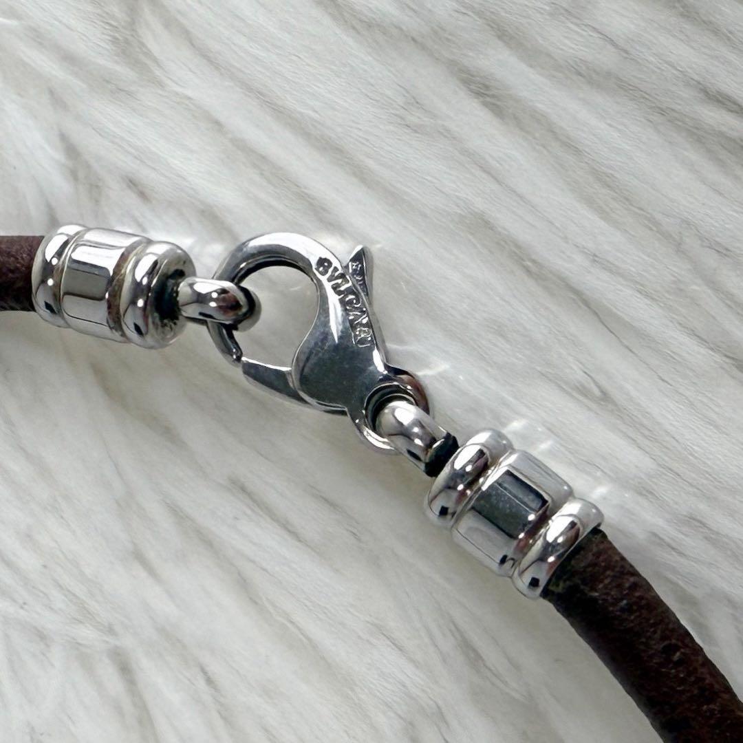 希少♡メンズサイズ♡レザーケース♡保存箱付♡ブルガリ チョーカー ネックレス