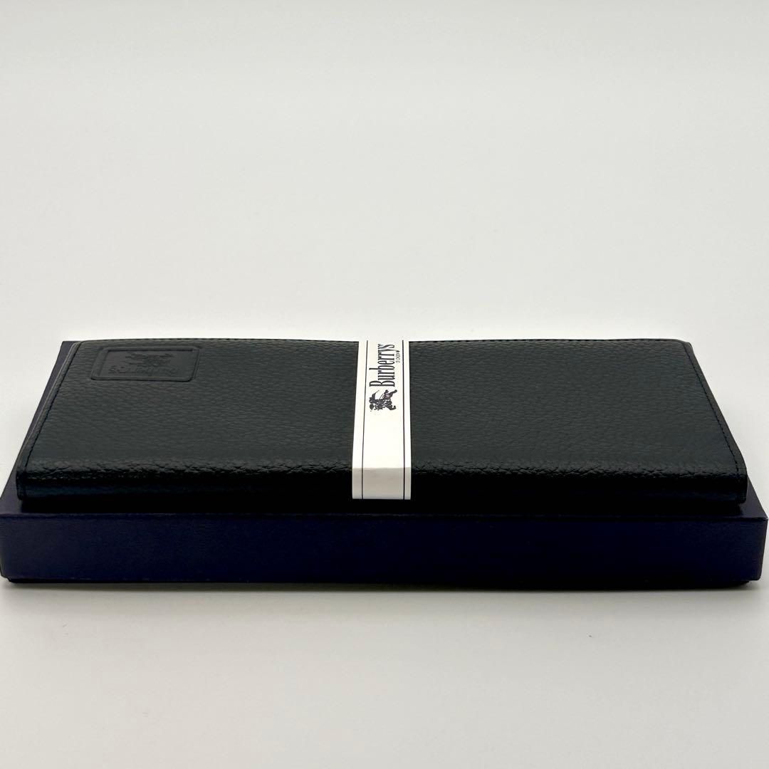 【新品未使用】Burberrys バーバリー 長財布 お札入れ レザー ブラック