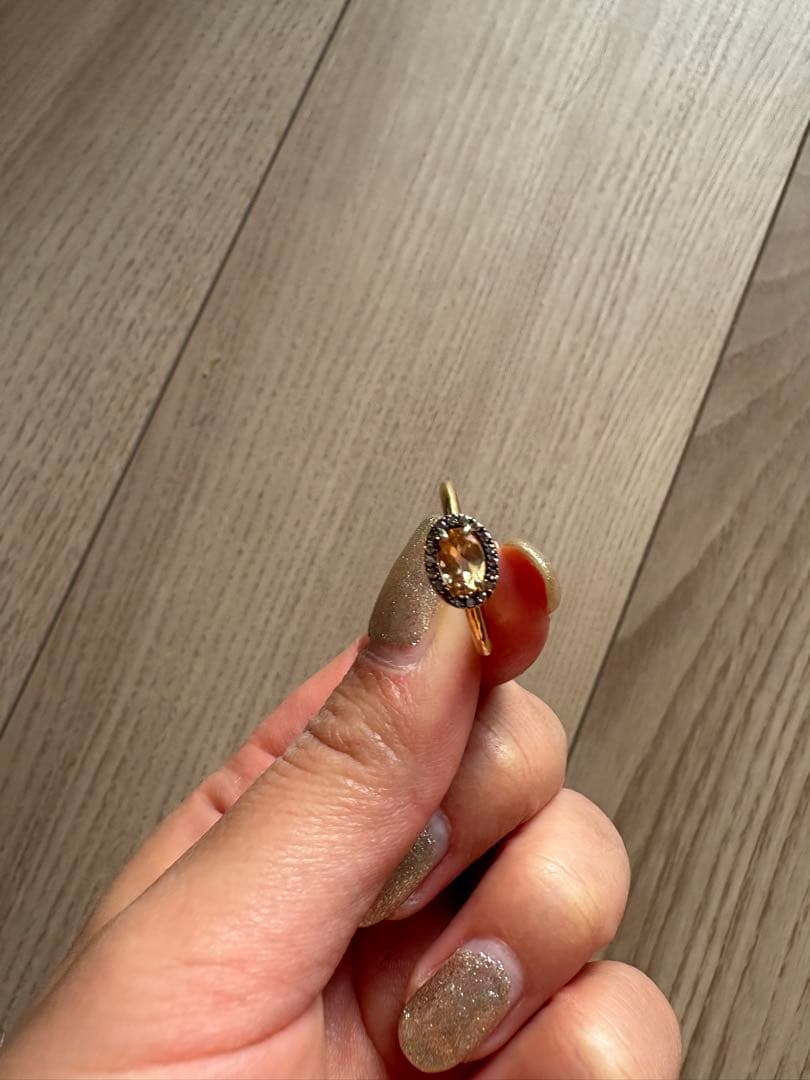 artidaoudインペリアルトパーズパヴェダイヤモンドリング　7号