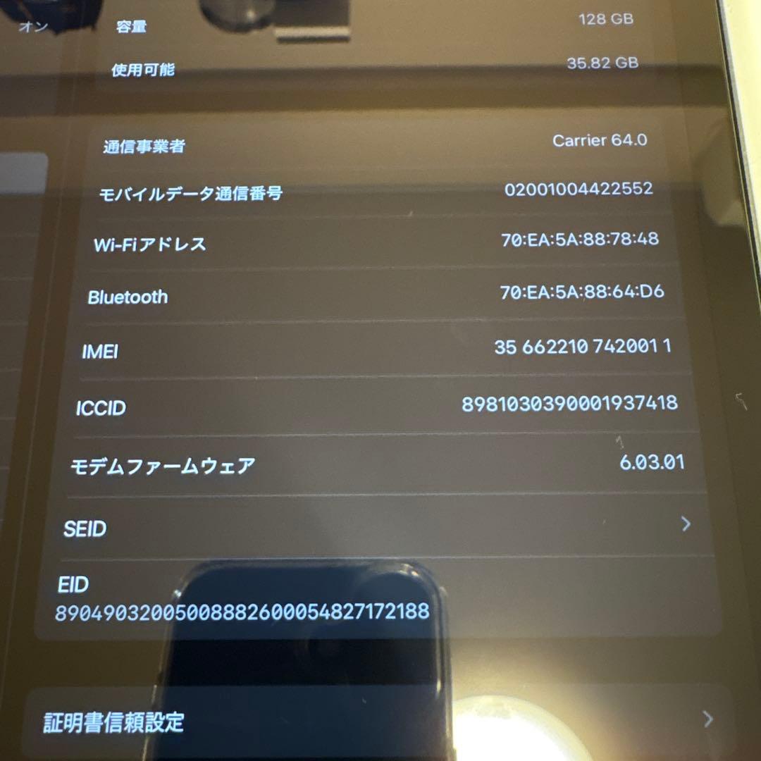 美品！iPad Pro11インチ 第2世代 Cellularモデル pen付