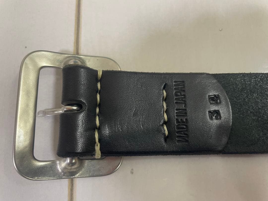 Sugar Cane シュガーケーン レザー ベルト サイズ34 黒