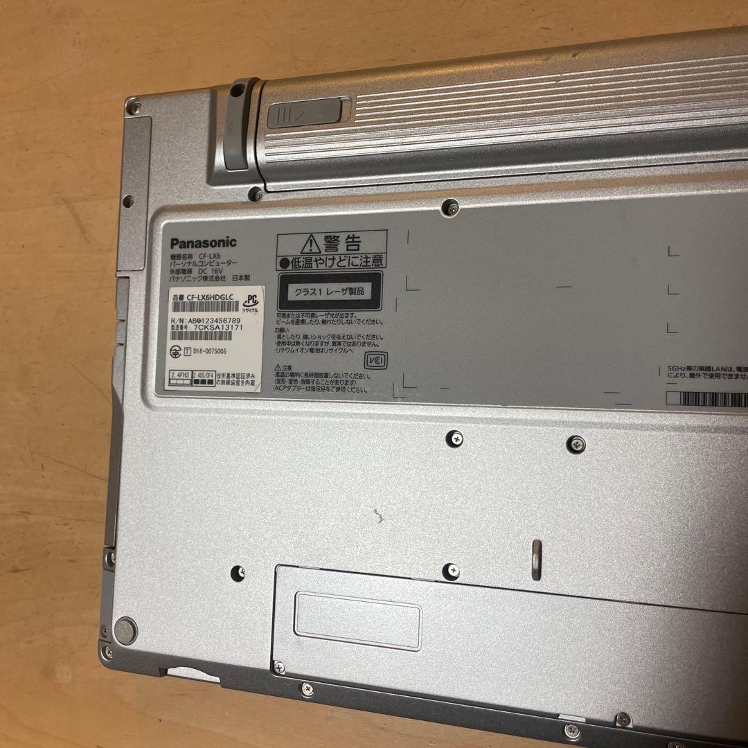 パナソニックCF-LX6 SSD256GBレッツノート let's note